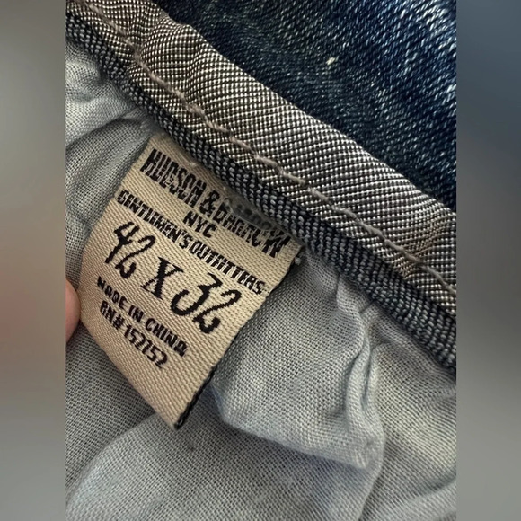 Hudson and Barrow stretch straight Jean jeans denim cotton 42 x 32 - Picture 3 of 8